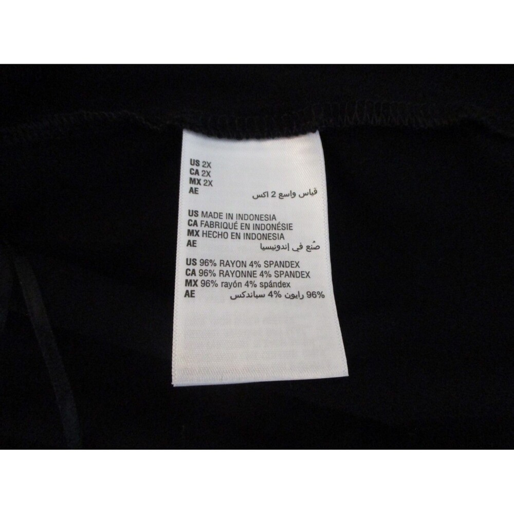 JM Collection Women's Knit Top Size 2X Sleeveless Black Scoop Neck - Picture 4 of 5